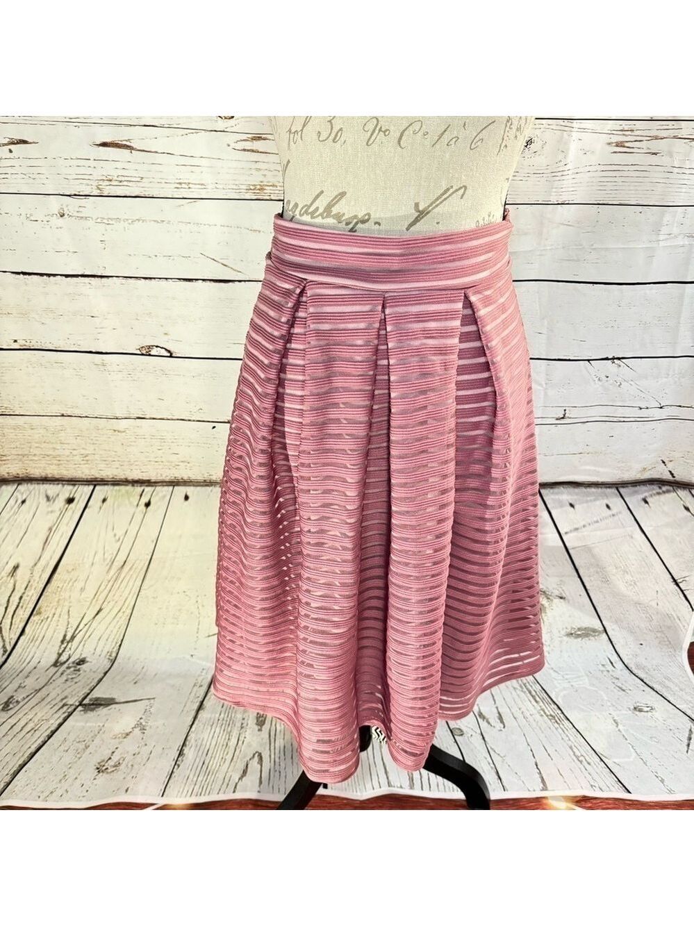 See You Monday Dusty Pink A-Line Circle Skirt Large
